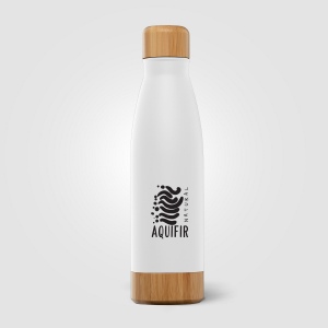 Ibiza Bamboo - 650 ml Bouteille en acier inoxydable à double paroi (+Sérigraphie) 17