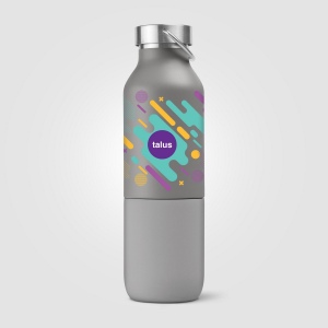 Freya Duo - 2-en-1 Bouteille en acier inoxydable recyclé à double paroi de 590 ml et gobelet de 325  (+Sérigraphie) 3