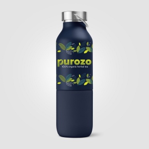 Freya Duo - 2-en-1 Bouteille en acier inoxydable recyclé à double paroi de 590 ml et gobelet de 325  (+Sérigraphie) 4