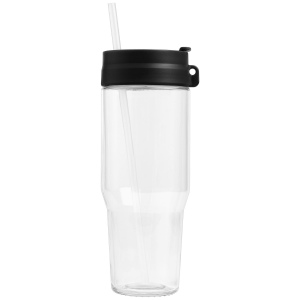 Gobelet Polar en verre recyclé à deux tons avec paille - 1 L (+Sérigraphie) 7