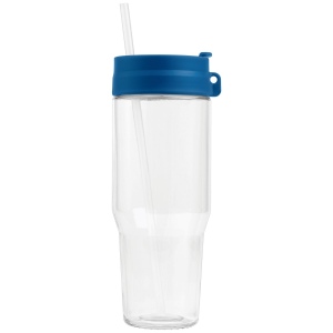Gobelet Polar en verre recyclé à deux tons avec paille - 1 L (+Sérigraphie) 10