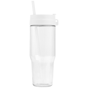 Gobelet Polar en verre recyclé à deux tons avec paille - 1 L (+Sérigraphie) 11