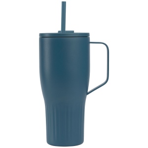 Gobelet Majesty en acier inoxydable recyclé avec paille - 890 ml (+Sérigraphie) 6