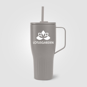 Gobelet Majesty en acier inoxydable recyclé avec paille - 890 ml (+Sérigraphie) 4