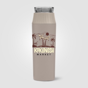 Gourde Majesty à couvercle étanche en acier inoxydable recyclé - 590 ml (+Sérigraphie) 4