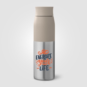 Bouteille Borealis à couvercle à torsion en acier inoxydable recyclé - 650 ml (+Sérigraphie) 4