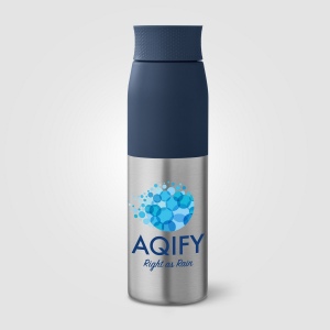 Bouteille Borealis à couvercle à torsion en acier inoxydable recyclé - 650 ml (+Sérigraphie) 5