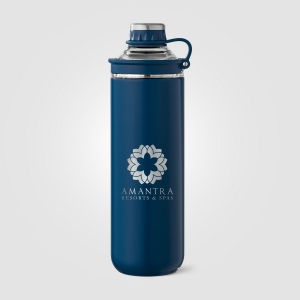 Bouteille Oasis avec couvercle et poignée en acier inoxydable recyclé - 680 ml (+Sérigraphie) 12
