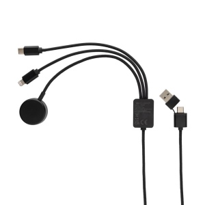 Câble 6-en-1 avec chargeur de montre en rPET RCS Terra 7