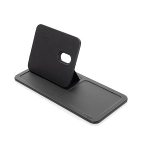 Chargeur de bureau 3 en 1 en PU recyclé RCS Swiss Peak 3
