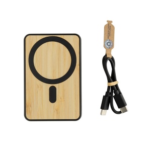 Powerbank 5000mAh et 5W en bambou et ABS RCS Zen 4