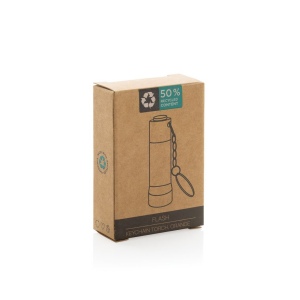 Porte-clés torche en aluminium recyclé RCS Flash 46