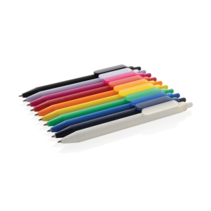 Stylo avec finition gomme en ABS recyclé certifié GRS Tide 63