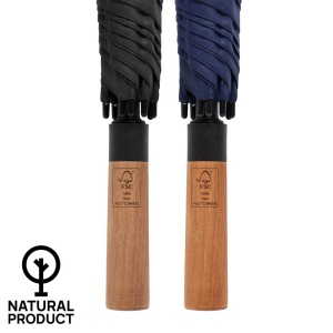 Parapluie 30" en rPET Aware™ et poignée en acacias 8
