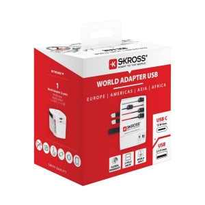SKROSS Adaptateur de voyage universel MUV 2-Pôles avec USB 10
