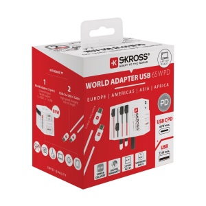 SKROSS Adaptateur de voyage universel MUV 65W PD avec USB 12