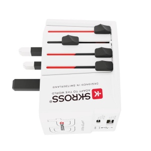 SKROSS Adaptateur de voyage universel MUV 65W PD avec USB 8