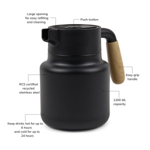 VINGA Pichet 1.2L en acier inoxydable recyclé RCS Arbe 11