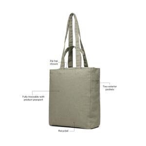 VINGA Tote bag avec zip en toile recyclée Hilo AWARE™ 18