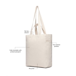 VINGA Tote bag avec zip en toile recyclée Hilo AWARE™ 26