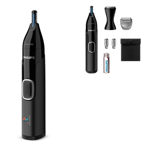 NT5650-Philips Tondeuse nez, oreilles et sourcils avec 5 accessoires