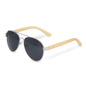 Lunettes de soleil aviateur avec branches en bambou 2