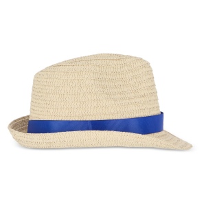 Chapeau de paille végétal avec bande colorée 21