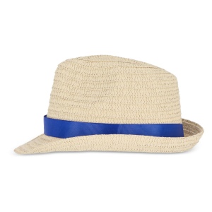 Chapeau de paille végétal avec bande colorée 22