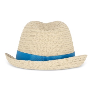 Chapeau de paille végétal avec bande colorée 26