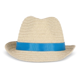 Chapeau de paille végétal avec bande colorée 28