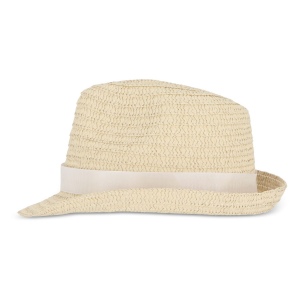 Chapeau de paille végétal avec bande colorée 12