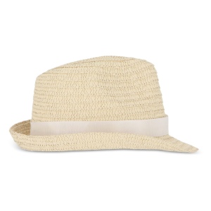 Chapeau de paille végétal avec bande colorée 13