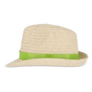 Chapeau de paille végétal avec bande colorée 40