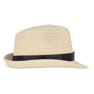 Chapeau de paille végétal avec bande colorée 19