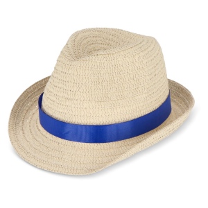 Chapeau de paille végétal avec bande colorée 4