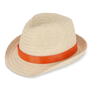 Chapeau de paille végétal avec bande colorée 7
