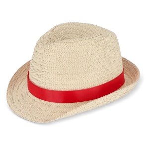 Chapeau de paille végétal avec bande colorée 6