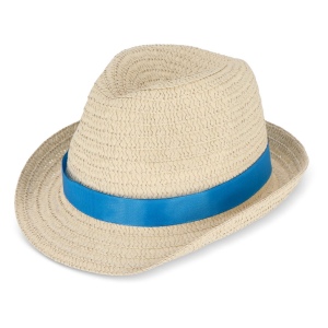 Chapeau de paille végétal avec bande colorée 5
