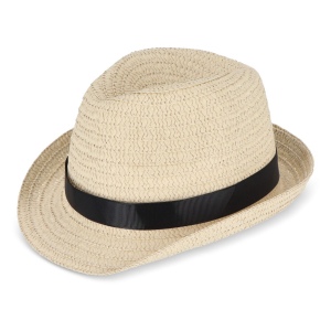 Chapeau de paille végétal avec bande colorée 3