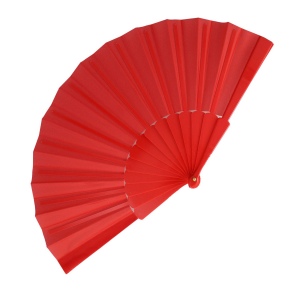 Éventail à main plastique &amp; polyester 16