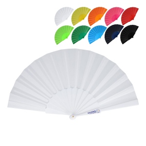 Éventail à main plastique &amp; polyester