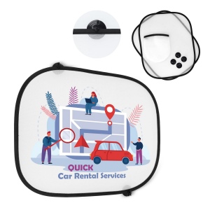 Pare-soleil pour fenêtre de voiture, set de 2 avec pochette sublimation