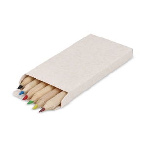 6 crayons de couleur dans une boîte en brique de lait recyclé 3