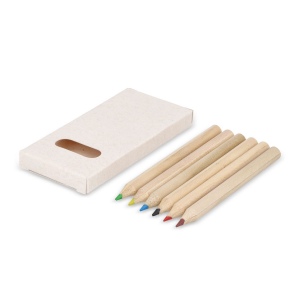 6 crayons de couleur dans une boîte en brique de lait recyclé 4