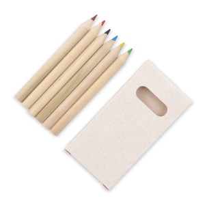 6 crayons de couleur dans une boîte en brique de lait recyclé 5