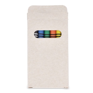 6 crayons gras de couleur dans une boîte en brique de lait recyclé 3