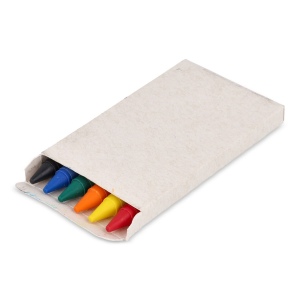 6 crayons gras de couleur dans une boîte en brique de lait recyclé 2