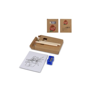 Set de coloriage de 8 pièces dans une boîte kraft