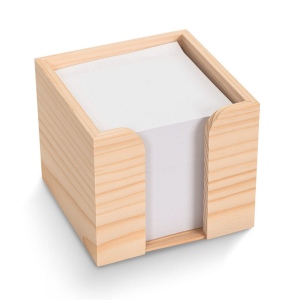 Bloc de papier 10x10x8.5cm dans une boîte cubique en bois 3