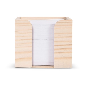 Bloc de papier 10x10x8.5cm dans une boîte cubique en bois 5